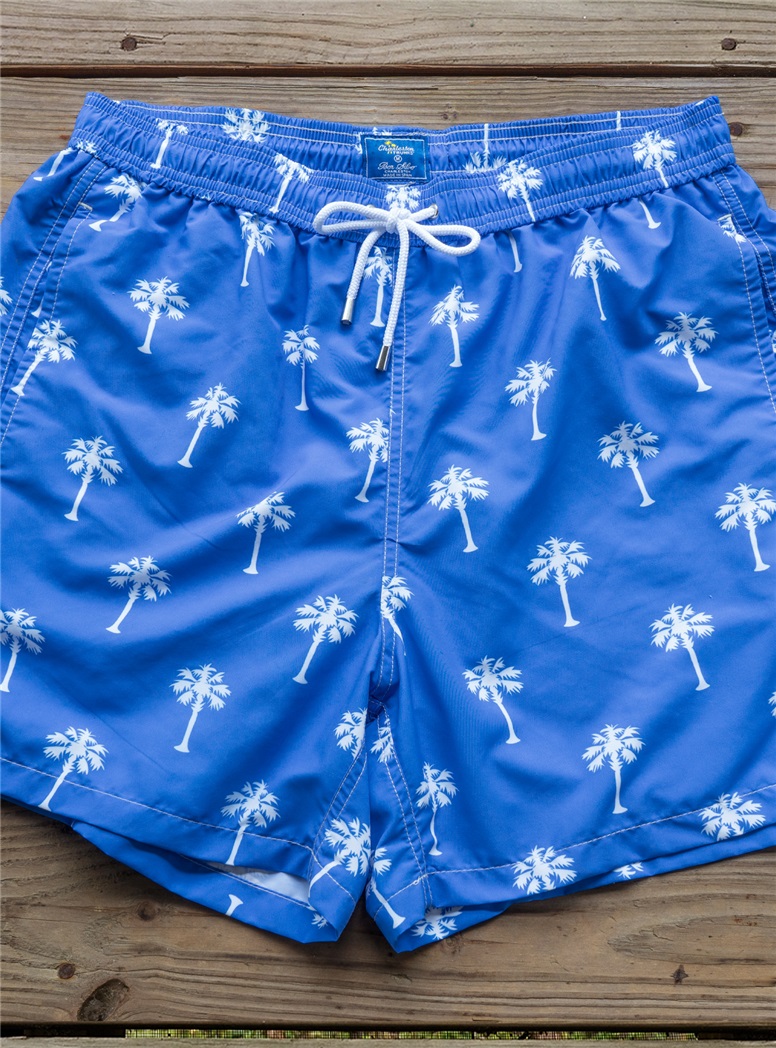 Sea Grass Print Trunks in Lime