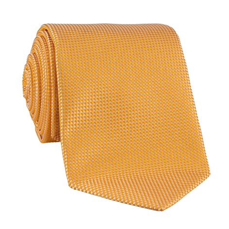 Silk Basketweave Tie in Marigold