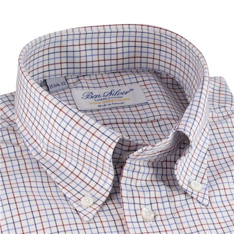 Red and Blue Tattersall Button down