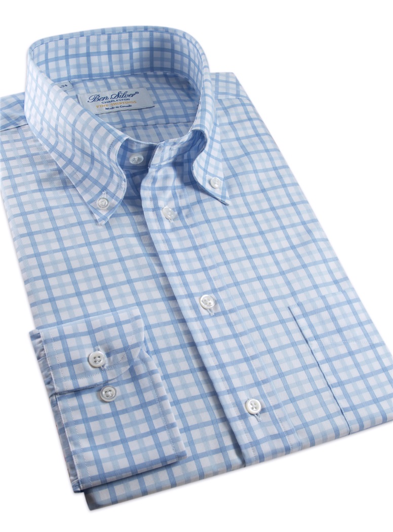 Sky and Cobalt Tattersall Button Down