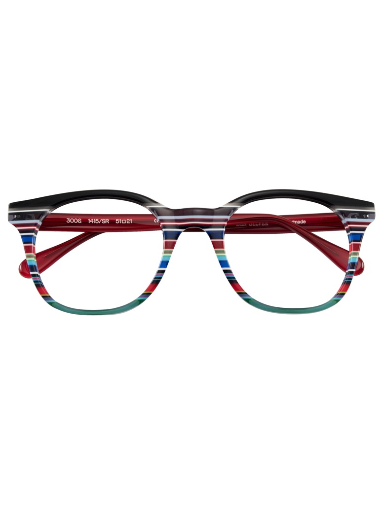 Multi-Colored Handmade Frame in Black, Grey, White and REd