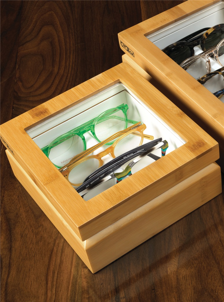 Smaller Eyewear Chest in Bamboo Finish