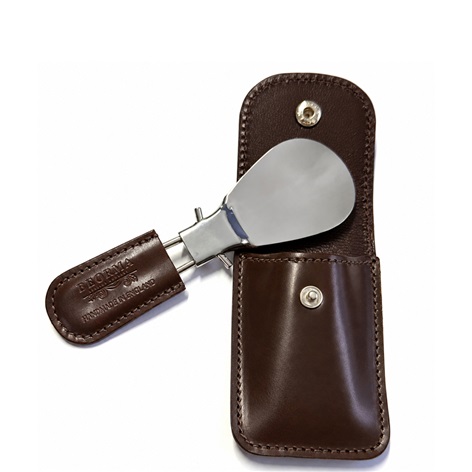 Travel Shoe Horn in Dark Brown
