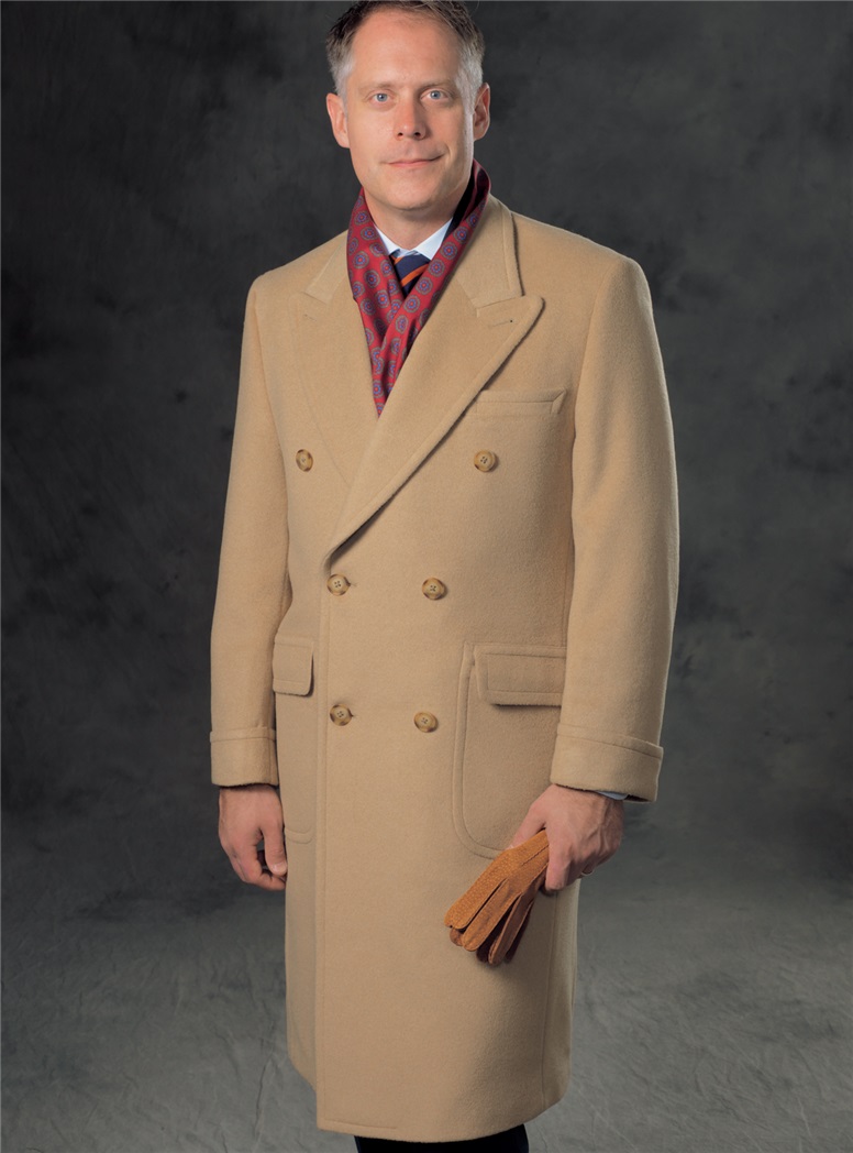 Mens camel shop hair topcoat