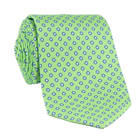 Printed Silk Tie in Apple