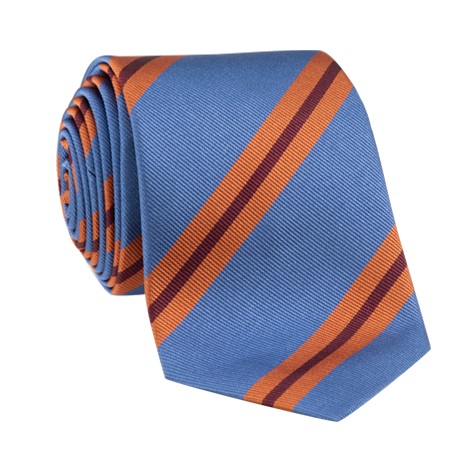 Silk Striped Tie in Periwinkle
