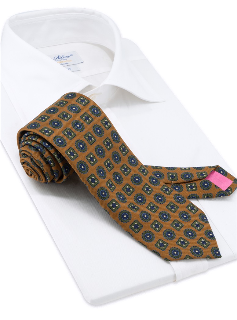 Silk Neat Tie in Marigold