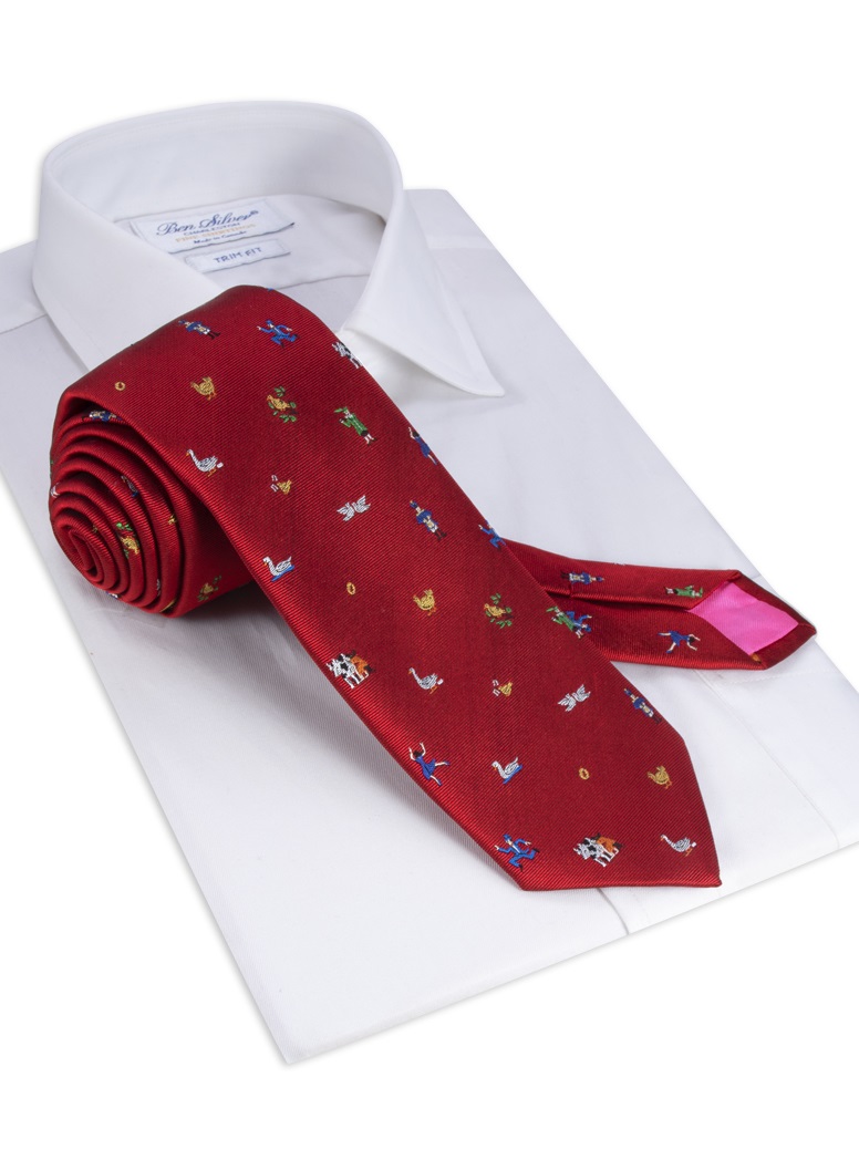 12 Days of Christmas Tie in Red