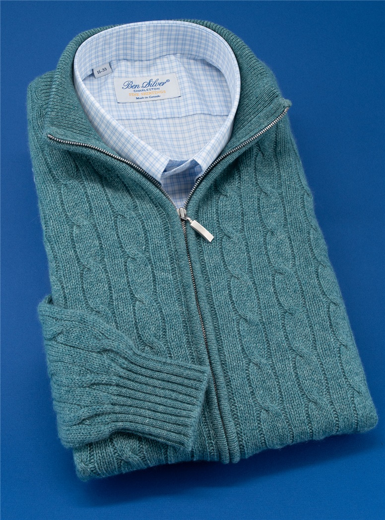 Cashmere Cable 1/2 Zip Sweater
