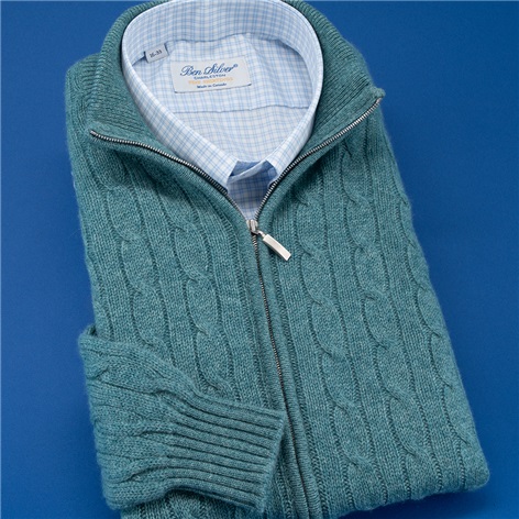Cashmere Cable 1/2 Zip Sweater