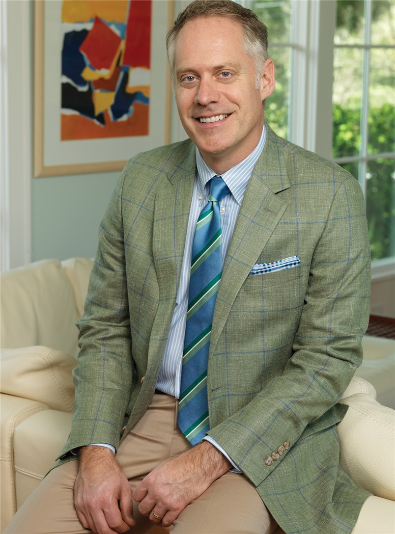 Wool, Silk & Linen Sport Coat in Olive with Blue Windowpane