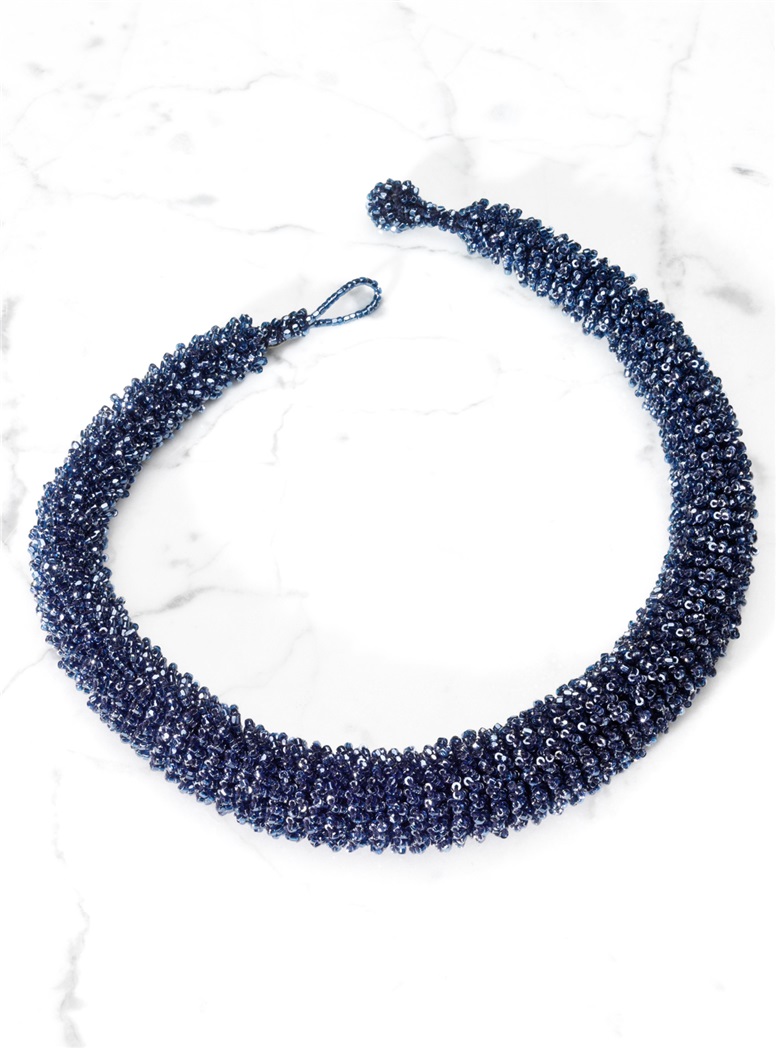 Blue Beaded Necklace