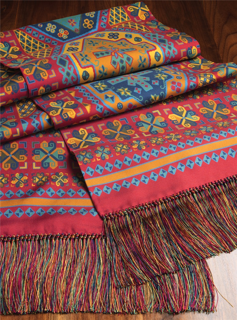 Silk Aztec Printed Scarf