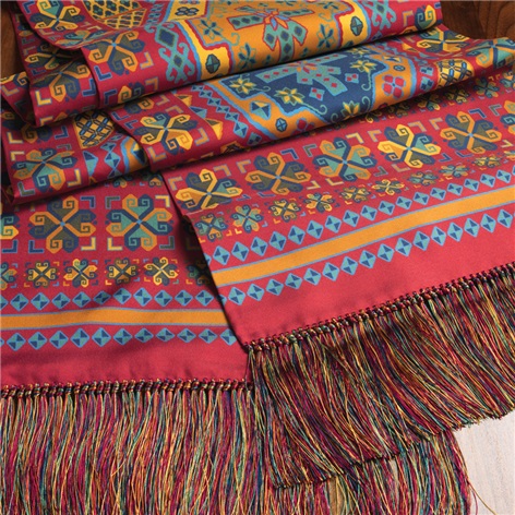Silk Aztec Printed Scarf