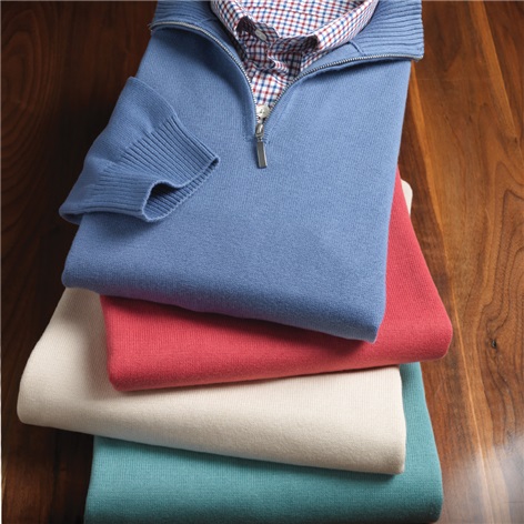 Cotton Quarter Zip Sweaters