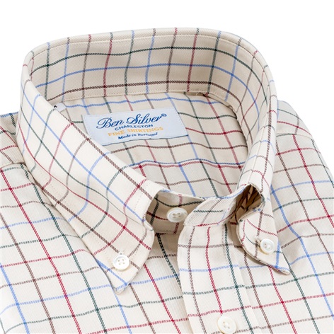Multi-Color Check Brushed Cotton Button Down