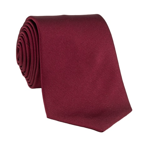 Silk Signature Solid Tie in Burgundy