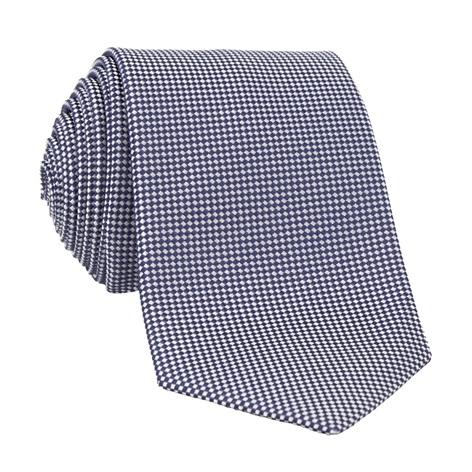 Silk Basketweave Tie in Navy