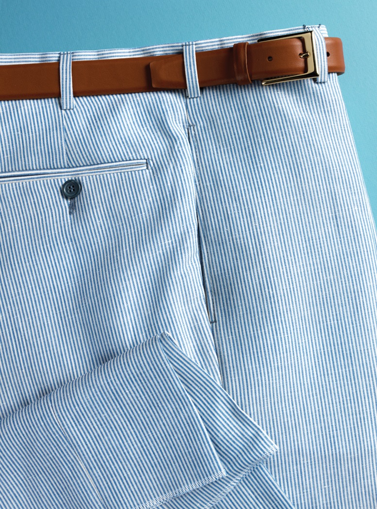 Wool and Linen Bengal Stripe Trousers