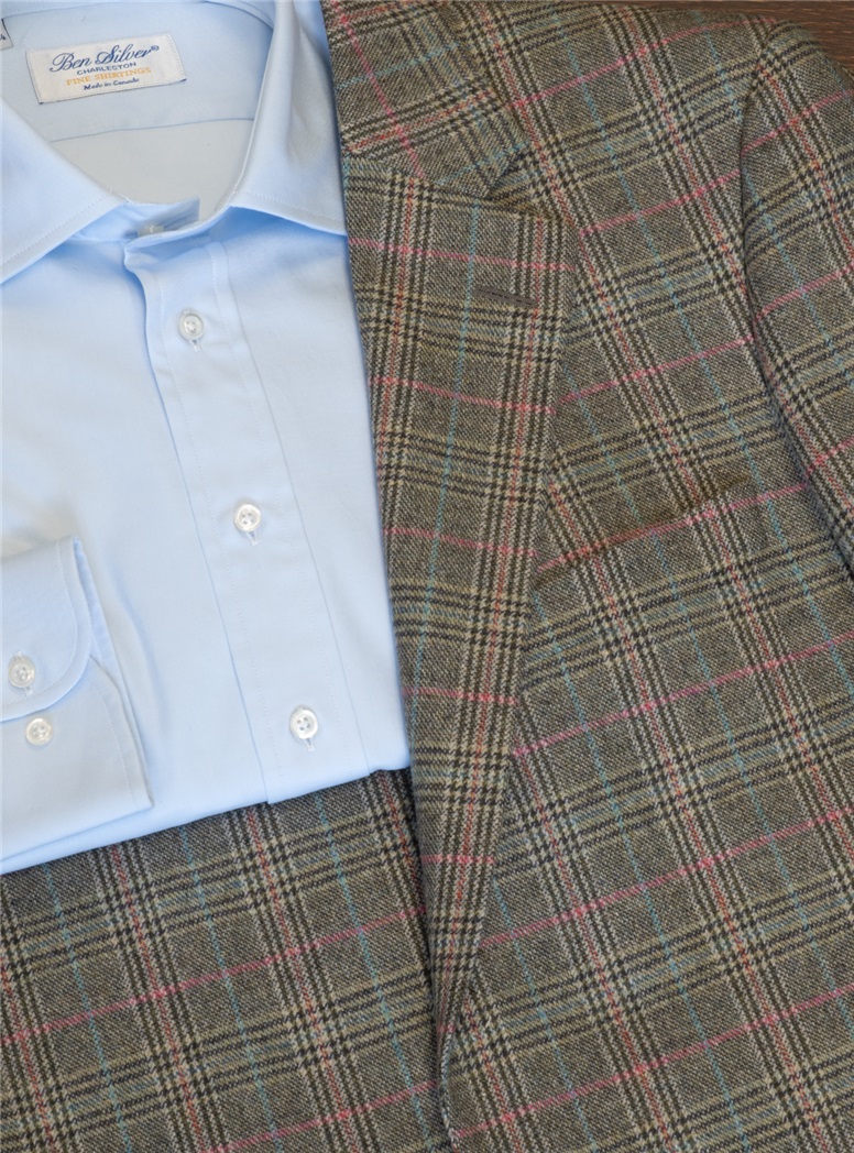 Glen Plaid Wool and Cashmere Sport Coat