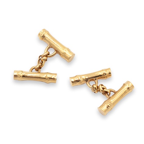 Gold Bamboo Cufflinks