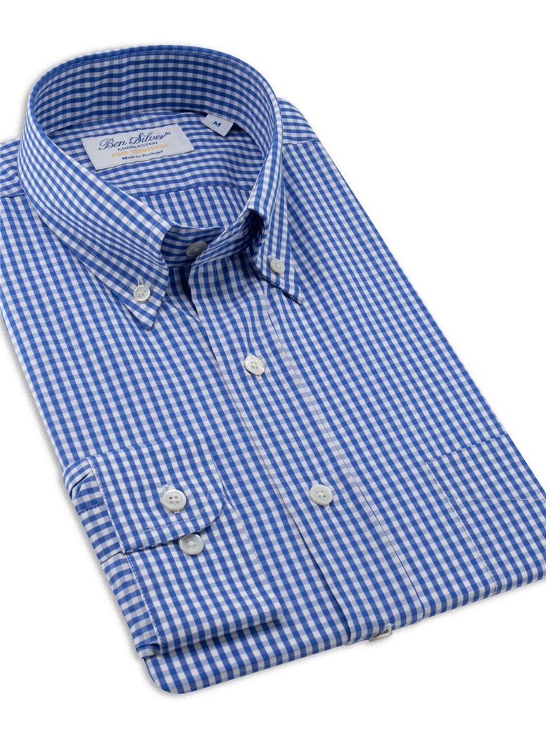 Royal Blue Gingham Button Down