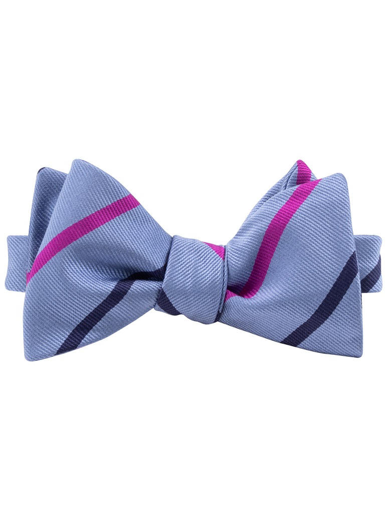 Silk Bar Striped Bow Tie in Dawn