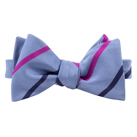 Silk Bar Striped Bow Tie in Dawn