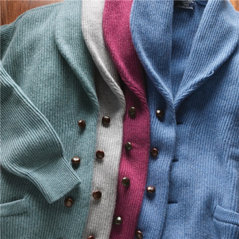 Cashmere Shawl Collar Cardigan Sweater