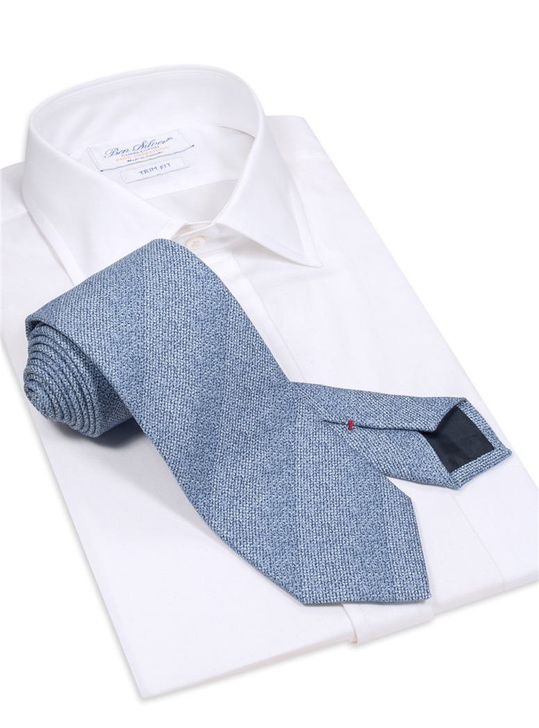 Silk Woven Tie in Sky