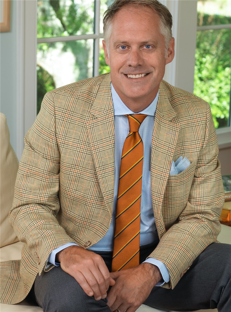 Sage and Cream Glen Plaid Sport Coat with Copper  Overcheck