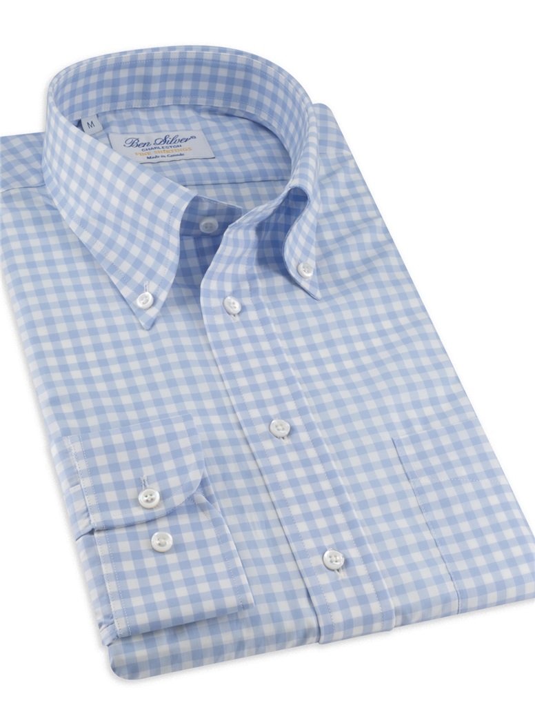 Light Blue Gingham Button Down
