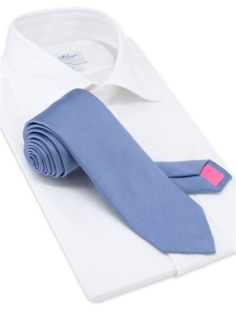 Silk Signature Solid Tie in Cornflower