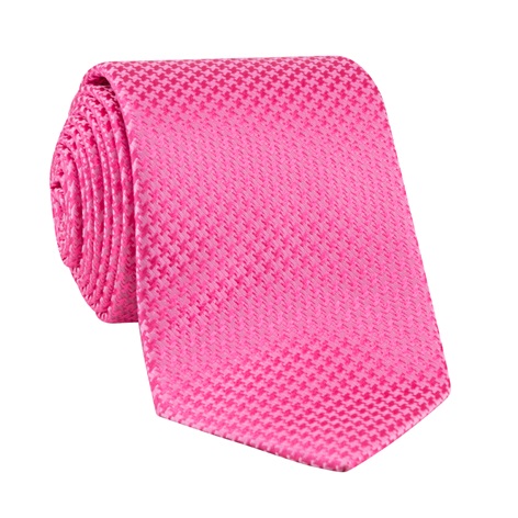 Silk Dogtooth Tie in Pink