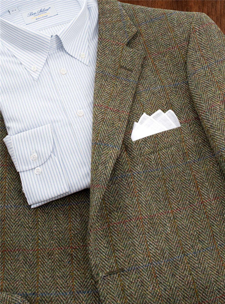 Green Herringbone Tweed Sport Coat