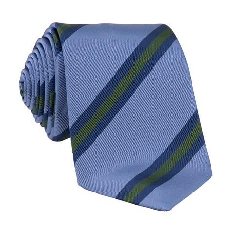 Mogador Silk Striped Tie in Mist