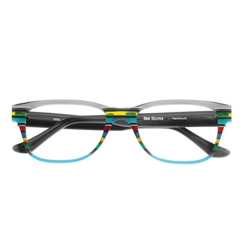 Multi-Colored Handmade Frame in Aqua and Grey