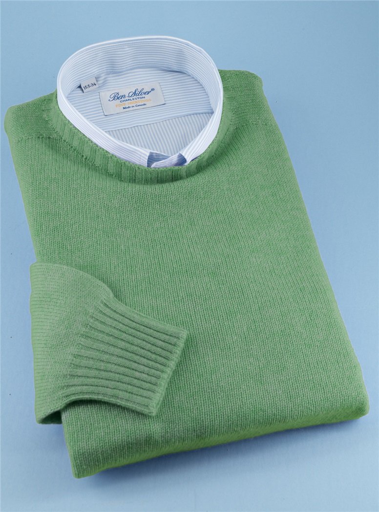 Cashmere Crewneck Sweater in Wood Sage