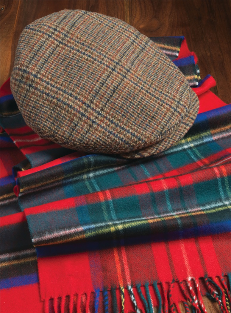 Chocolate Glen Plaid Wool Cap