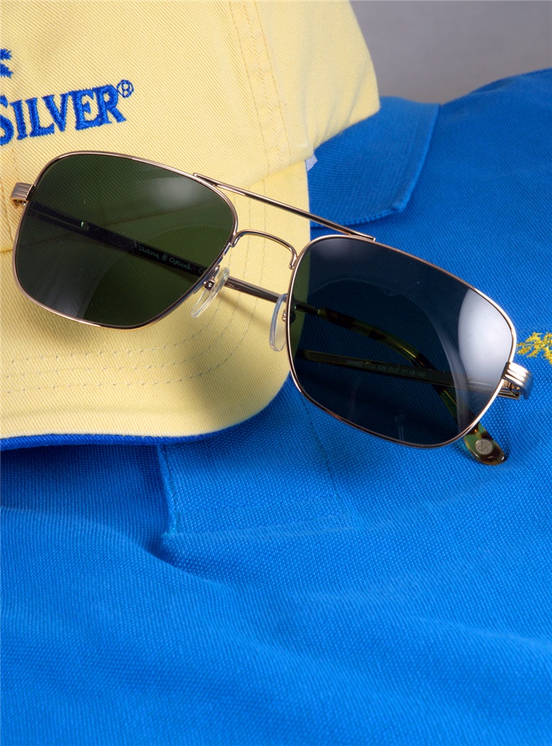 Gold Aviator Sunglasses