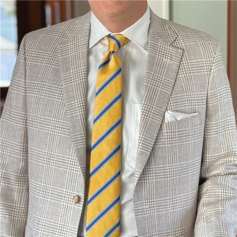 Cream and Sand Glen Plaid Sport Coat