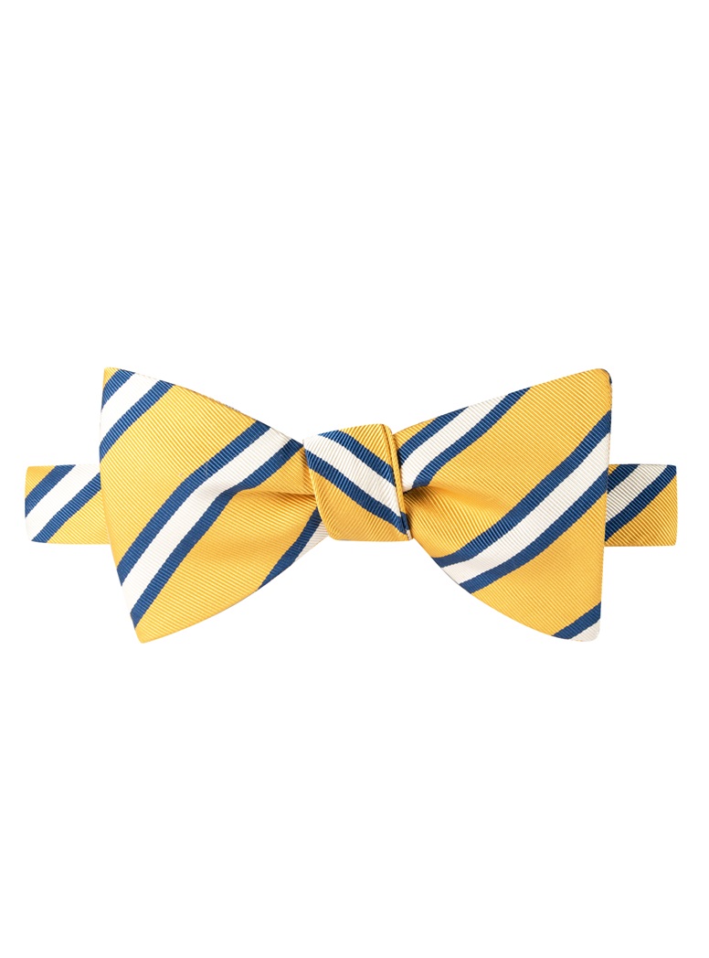 Mogador Striped Bow Tie in Lemon