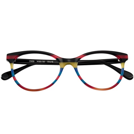 Multi-Colored Handmade Frame in Black, Pink, Yellow and Blue
