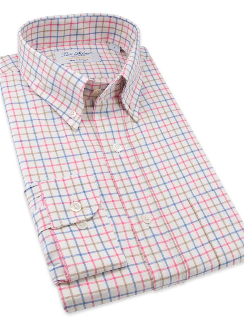 Pink, Sand, and Sky Tattersall Button Down