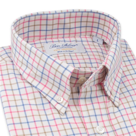 Pink, Sand, and Sky Tattersall Button Down