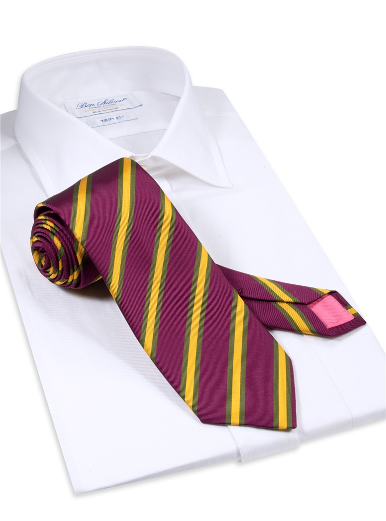 Mogador Striped Tie in Plum