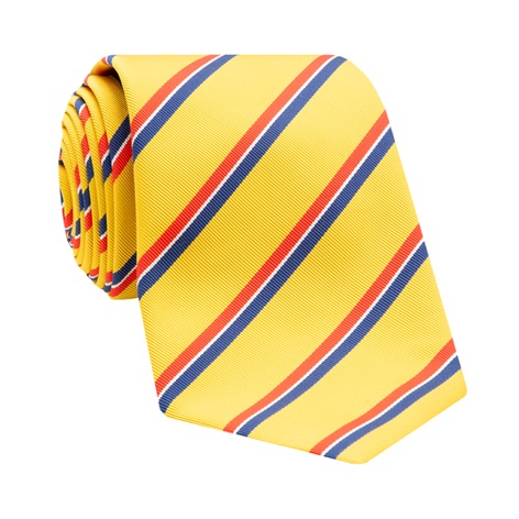 Silk Triple Striped Tie in Sun