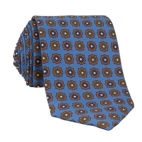 Silk Neat Tie in Cobalt