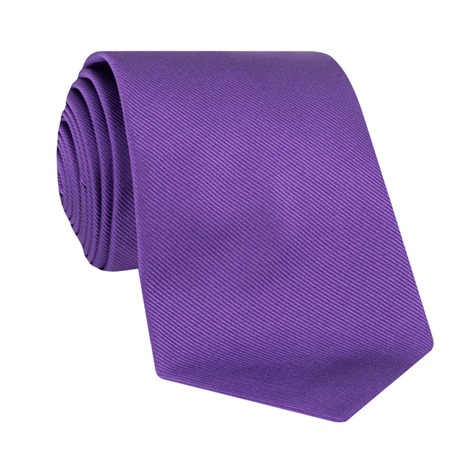 Silk Solid Signature Tie in Violet