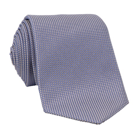 Silk Basketweave Tie in Pewter